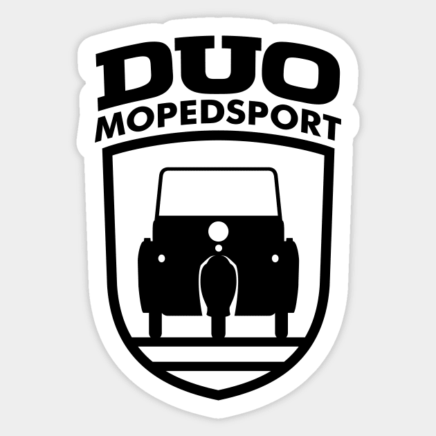 Krause Duo Mopedsport Coat of Arms (black) Sticker by GetThatCar